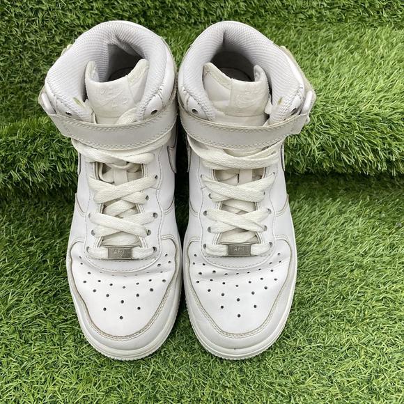 Nike Air Force 1 Mid White Trainers Size UK 4 314195-113 - Picture 3 of 4